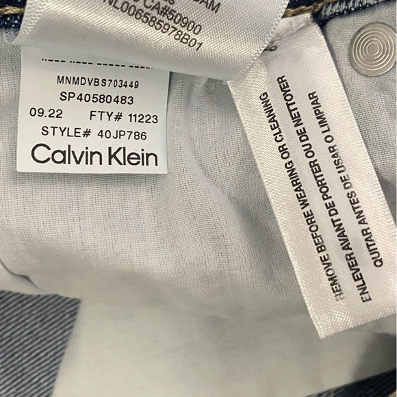 Calvin Klein, Jeans, Medium Wash, Skinny, Men’s Size 36 waist, 34 Length. - Picture 7 of 8